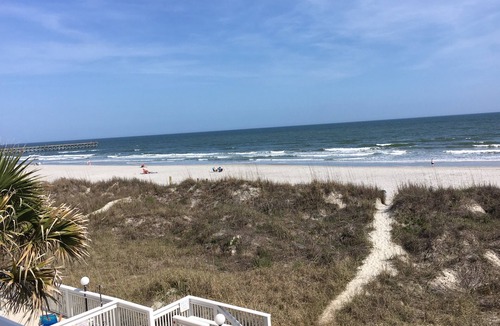 North Myrtle Beach Condo | Budget friendly and pet friendly unit with an outdoor swimming pool!