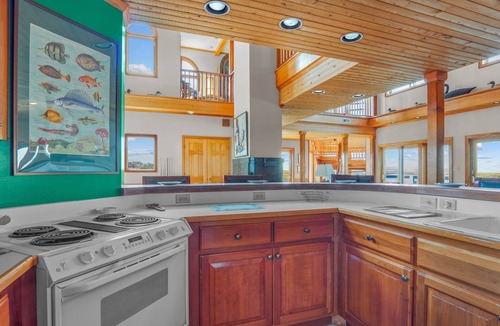 Hatteras House | Canalfront Home w/Private Boat Dock, Sound Access, Pool Table, and Smart TVs