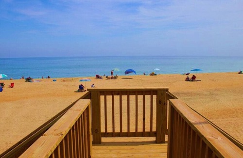 Kitty Hawk Villa | Coastal Beach Townhome | Steps to Beach | Pool, Bikes & More