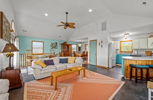 Carova Beach House | Colorful Carova Beach Oasis. Pet friendly with a Pool! 4x4