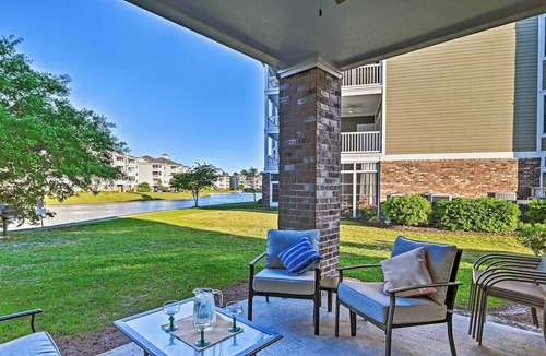 Central Myrtle Beach Condo | Condo w/ Patio & Pool Access ~ 2 Miles to Beaches