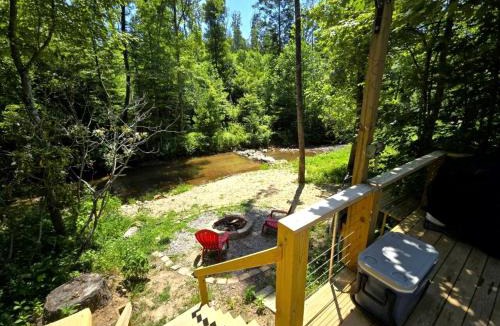 Purlear Ski Chalet | Cool A-Frame on Creek in Purlear, North Carolina