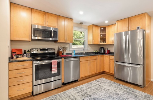 Charlotte House | Cozy House with King Beds + Huge Private Backyard