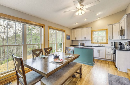 Purlear Cabin | Dog Friendly Mountain View Retreat w/Hot Tub