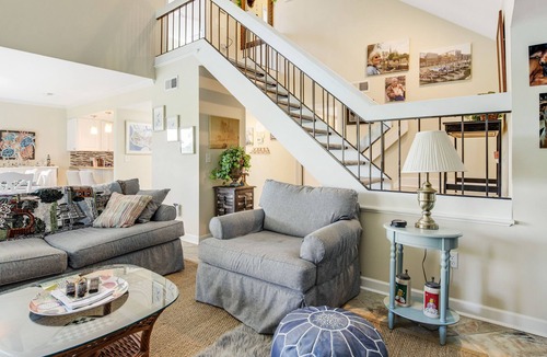 Spinnaker Beachhouses Villa | Dog-friendly villa near beach with pool access, patio, central AC & washer/dryer