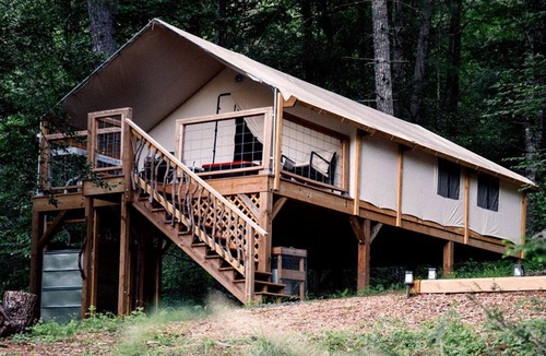 Lenoir RV Rental | Enchanting Blue Ridge Mountains Lodging with a Wood-Burning Stove in Lenoir, NC