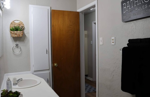 Ralls Apartment | Full Kitchen + In-Unit Laundry | 2BR Crew Housing
