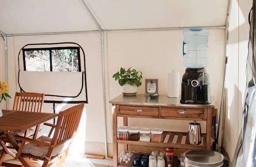 Lenoir RV Rental | Heated North Carolina Glamping Rental Surrounded by Pisgah National Forest