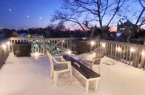 Old Goucher Apartment | Historic Charm W/Modern Patio Escape