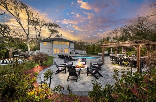 Vilano Beach House | Huge Backyard, EPIC Game Room, Heated Pool, Beach, Hot Tub, Fire Pit, Sleeps 24
