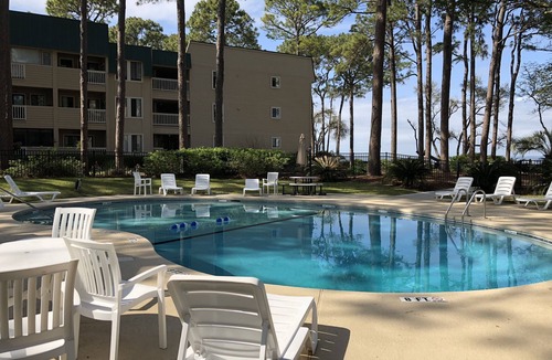 Palmetto Dunes Condo | Indoor/outdoor pool 2 Bed 2 Bath 1st Level short walk to beach. Smoking unit.
