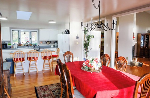 Bumpass House | Lakefront 5BR Vacation Home w/Sunset Views, sandy beach, firepit, fishing dock
