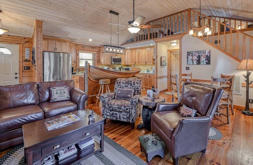 Mineral House | Lakefront living with direct beach access, two docks, boat house, firepit, & bar