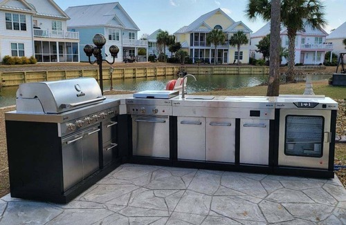 Garden City House | Lakefront Oceanside Village: 2 Golf Carts, Pools, Private Beach Parking