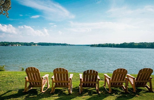 Steele Creek Cabin | Lakefront Property Two Bedroom Cabin #35 at Long Cove Resort by RedAwning
