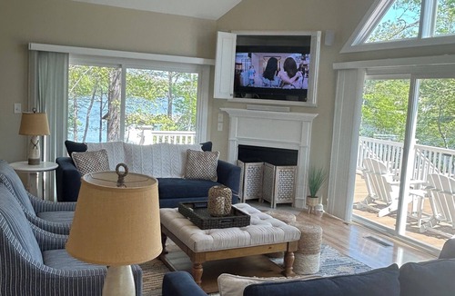 Wise House | Lakefront Retreat with Hot Tub, 2 Docks, Panoramic Views, Firepit, SUP & Kayaks