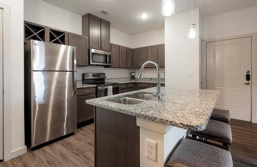 Buda Apartment | Landing | Incredible 1BD, Game Room, Gym