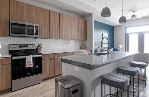 Buda Apartment | Landing | Spectacular 1BD, Game Room, Clubhouse