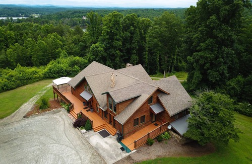 Boomer Cabin | Large LAKE Mountain Home with Private Dock on Kerr Scott Lake!