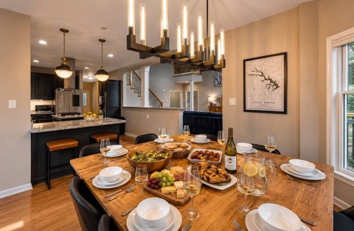 Lakeside Woods House | Luxurious 8-Bed Lakefront Retreat with Private Beach, Hot Tub & Sauna!