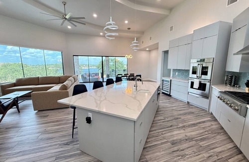 Highland Lake Estates House | Luxury Lake Travis Retreat: Lake Access, Game Room, Pool, Dock & 3 King Beds!