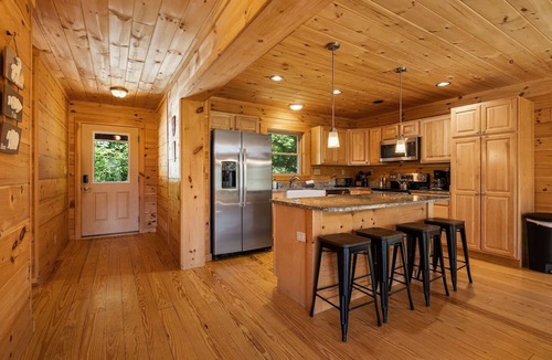Black Mountain House | Luxury Log Cabin with Hot Tub, Game Room & Theater and Mountain Views