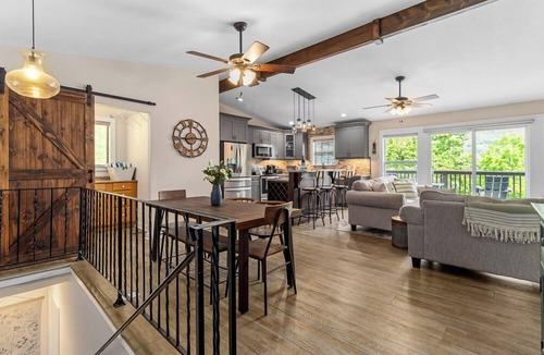 Whiteside House | Luxury River Cabin: Hot Tub, Decks, Amazing Views