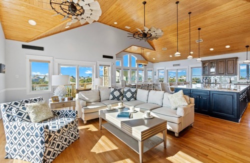 Hatteras House | Luxury Semi-Oceanfront Home w/Pool, Elevator, Theater Room, and Game Room