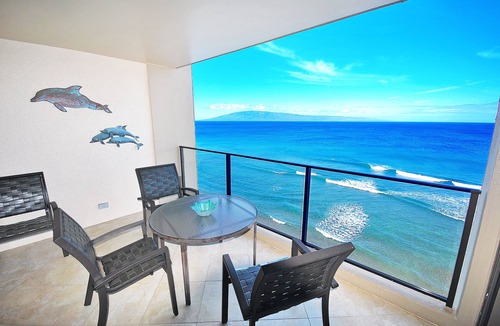Honokowai Condo | MA1109 SPECTACULAR 270 DEG. VIEWS-CORNER OCEANFRONT 2BR/2BA-SPECIALS SEPT 495!
