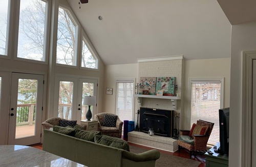Morristown House | Main Lake House on a Cliff with Stunning Sunsets and Multi-Story Boat House