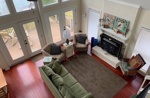Morristown House | Main Lake House on a Cliff with Stunning Sunsets and Multi-Story Boat House