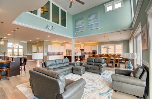 North Topsail Beach House | Majestic View: Luxurious 8-bedroom oceanfront home in North Topsail Beach for up to 30 guests.