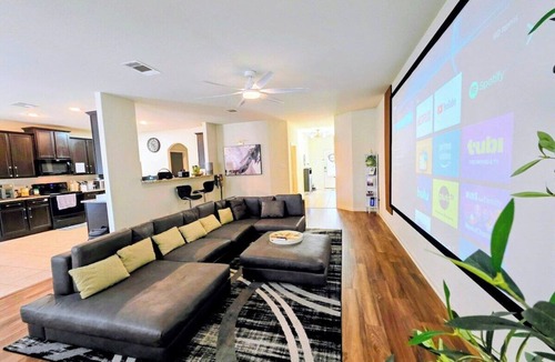 Manor House | Mid Century Manor, 4 bed/2.5 bth, 150" Projector, TVs all rooms, 3 King Beds!