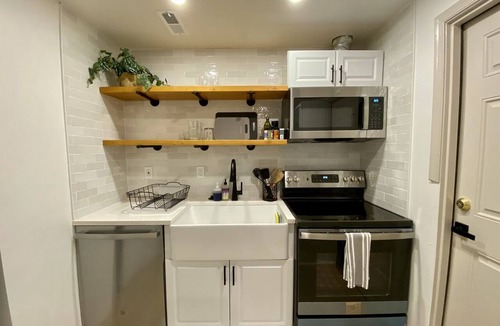 Cherrydale Apartment | Modern Basement 1 King Bed with No Stairs