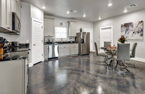 Burnet House | Modern Luxury Home | Deck w/Grill and Fire Table