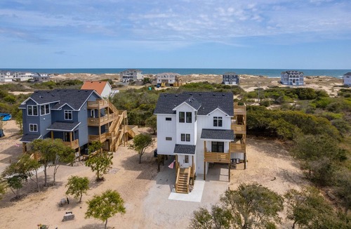 Carova Beach House | New 4BR Home w/Heated Pool, Hot Tub, Beach, Ocean View and horse encounters