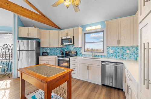 Salvo House | Oceanfront Dog Friendly Home w/Shuffleboard, Smart TV, and Direct Beach Access