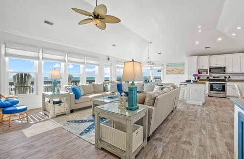 Avon House | Oceanfront - Dog Friendly, Pool, Hot tub, Game Room, Tiki Bar