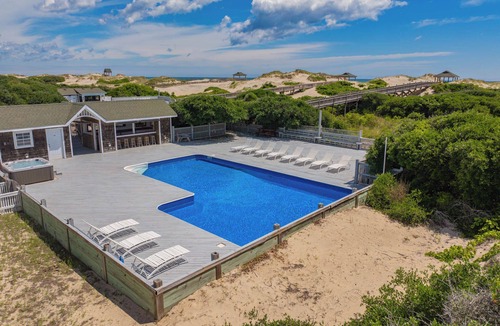 Corolla House | Oceanfront Estate | 18BR | Private Pool & Hot Tub | Sleeps 40 | 4x4 OBX