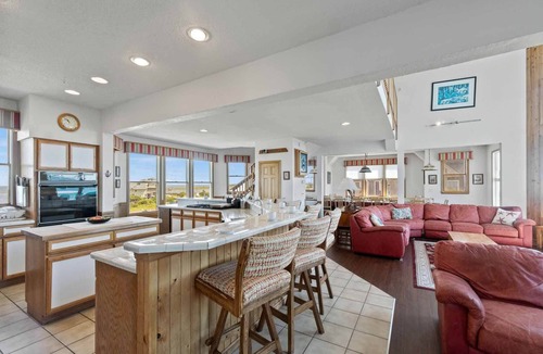 Frisco House | Oceanfront Home w/Private Pool, EV Charger, Hot Tub, Tiki Bar, and Game Room