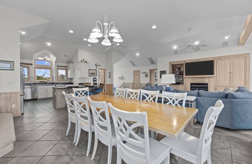 Pine Island House | Oceanfront house with private pool, hot tub, & rec room with pool table