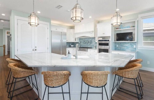 St. Augustine Beach House | Oceanfront Villa - Pool, tiki bar, private beach walkover