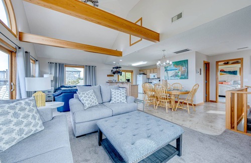 Frisco House | Oceanside Home with Hot Tub, Game Room, Cargo Lift, and Wet Bar