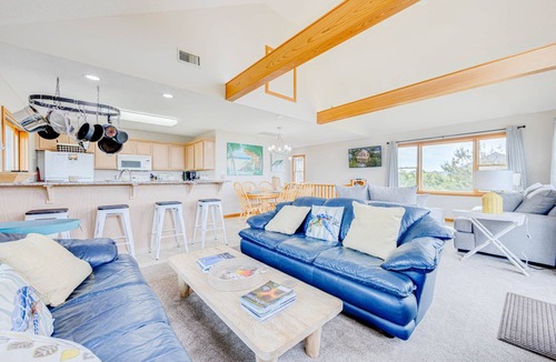 Frisco House | Oceanside Home with Hot Tub, Game Room, Cargo Lift, and Wet Bar