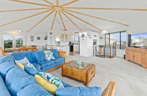 Avon House | Oceanview Dog Friendly Avon Home w/Hot Tub, Tiki Bar, and Nearby Beach Access
