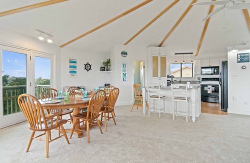 Avon House | Oceanview Dog Friendly Avon Home w/Hot Tub, Tiki Bar, and Nearby Beach Access