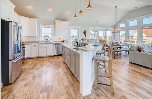 Salvo House | Oceanview Home w/Private Pool, Media Room, Grill, and Beach Only Minutes Away