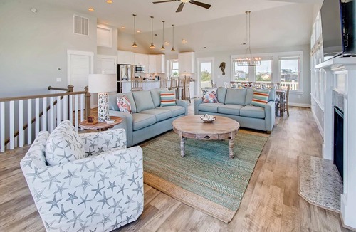 Salvo House | Oceanview Home w/Private Pool, Media Room, Grill, and Beach Only Minutes Away