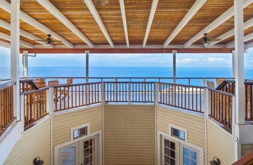 Kona Paradise House | Panoramic Coastline Views In a Creative Tri Level Home