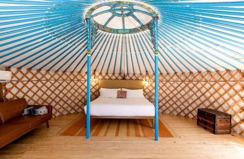 Dripping Springs Cabin | Peaceful Couples Yurt with Hot Tub in Dripping Springs, Texas